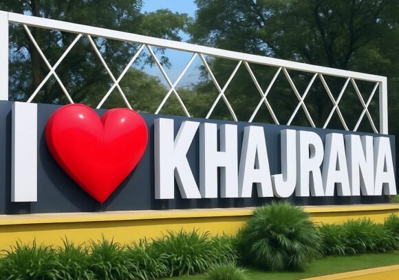 Home 40 I Love Khajrana Monument Sign